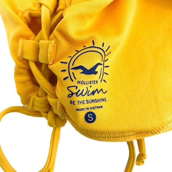 HOLLISTER Swim Be the Sunshine Side Tie Lined Swim Top - Picture 10 of 16